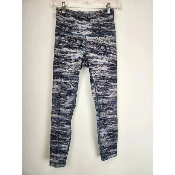 Lululemon Wunder Under High Rise Tights Size 6 Blue - Picture 1 of 7